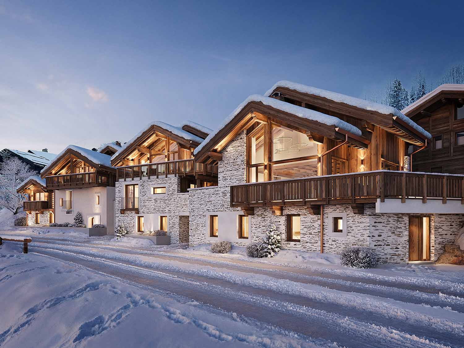 Architecture : Construction de 4 chalets à Méribel
